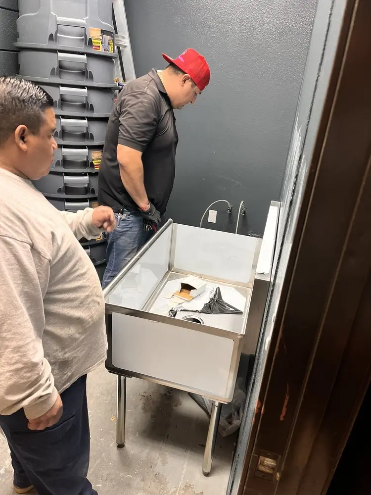 Commercial plumbing and sink installation in Inman